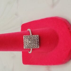Elegant Silver Square Ring